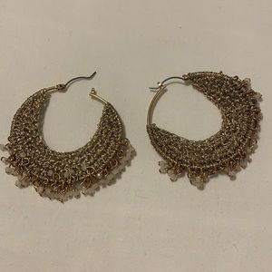 Anthropologie gold hoop earrings
